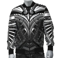 Micronesia Tattoo Men's Bomber Jacket White - Polynesian Pride