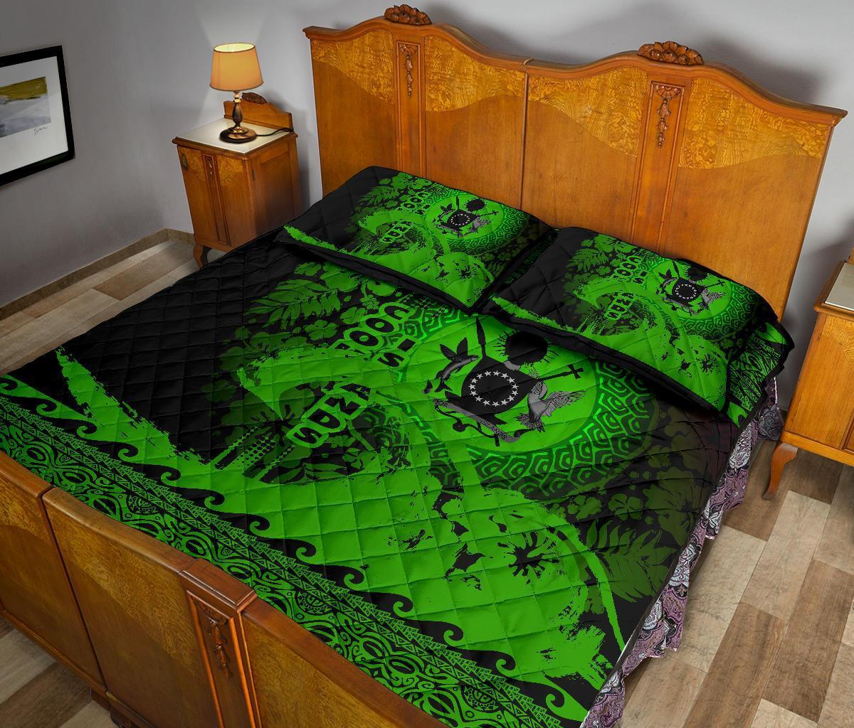 Cook Island Quilt Bed Sets Wave Green - Polynesian Pride