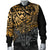 Guam Polynesian Bomber Jacket (Men) - Gold Turtle Flowing - Polynesian Pride