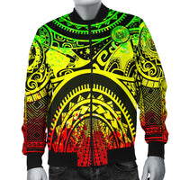 Hawaii Men's Bomber Jackets - Coat Of Arm Hawaii & Maui Tattoo - Polynesian Pride