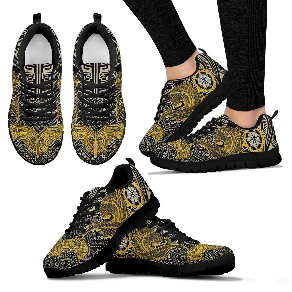 Polynesian Sneakers - Polynesian Maori Tattoo Wolf - Polynesian Pride