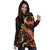 Pohnpei Polynesian Hoodie Dress - Turtle With Blooming Hibiscus Gold - Polynesian Pride