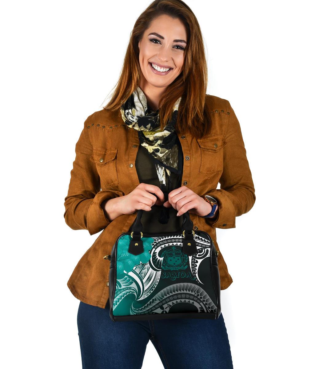 Samoa Shoulder Handbag - Samoa Seal Wave Style (Green) - Polynesian Pride