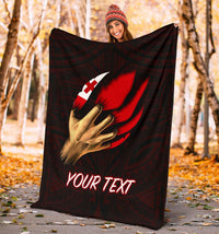 Tonga Personalised Premium Blanket - Tonga In Me (Red) - Polynesian Pride