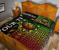 Hawaii Custom Personalised Quilt Bed Set - Hawaii Seal Rocket Style (Reggae) - Polynesian Pride