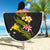 Papua New Guinea Custom Personalised Beach Blanket - Plumeria Tribal - Polynesian Pride