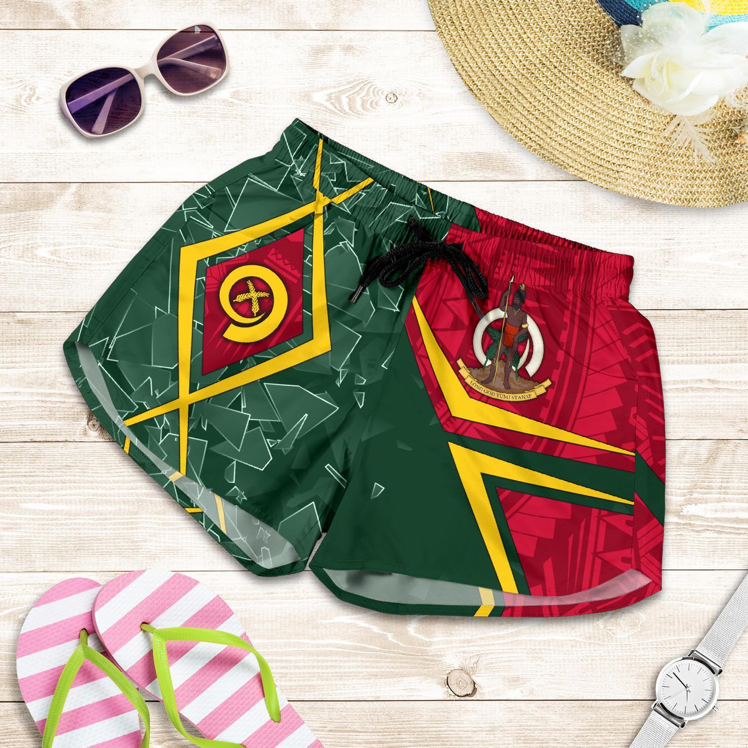 Vanuatu Women's Shorts - Vanuatu Legend Women Red - Polynesian Pride