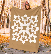 Hawaiian Premium Blanket Royal Pattern - Gold - A1 Style - Polynesian Pride