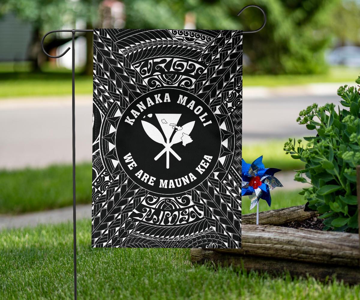 Kanaka Maoli Motto Polynesian Flag White AH - Polynesian Pride