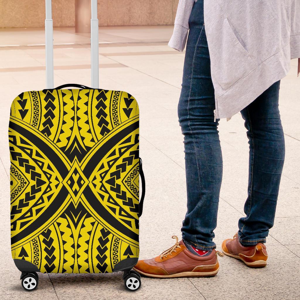 Polynesian Tradition Yellow Luggage Covers - Polynesian Pride
