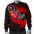 Chuuk Men's Bomber Jacket - Polynesian Hook And Hibiscus (Red) - Polynesian Pride