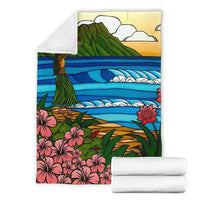 Hula Girl Premium Blanket - Polynesian Pride