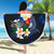 Philippines Polynesian Beach Blanket - Turtle With Plumeria Flowers - Polynesian Pride