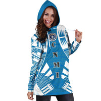 Northern Mariana Islands Hoodie Dress - Polynesian Tattoo Flag - Polynesian Pride