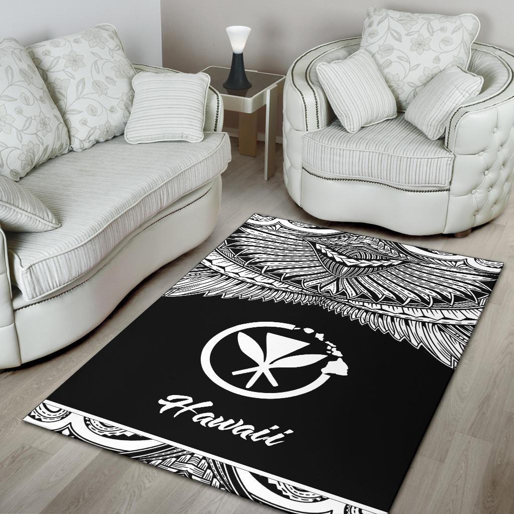Hawaii Polynesian Area Rug - Hawaii Pride White Version - Polynesian Pride