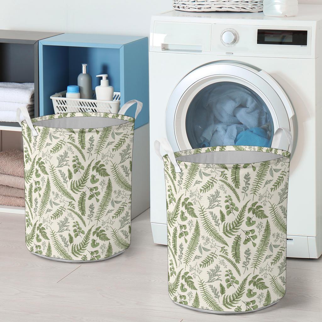 Hawaii Tropical Green Pattern Hawaii Laundry Basket - Polynesian Pride