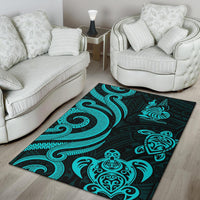 New Caledonia Area Rug - Turquoise Tentacle Turtle - Polynesian Pride