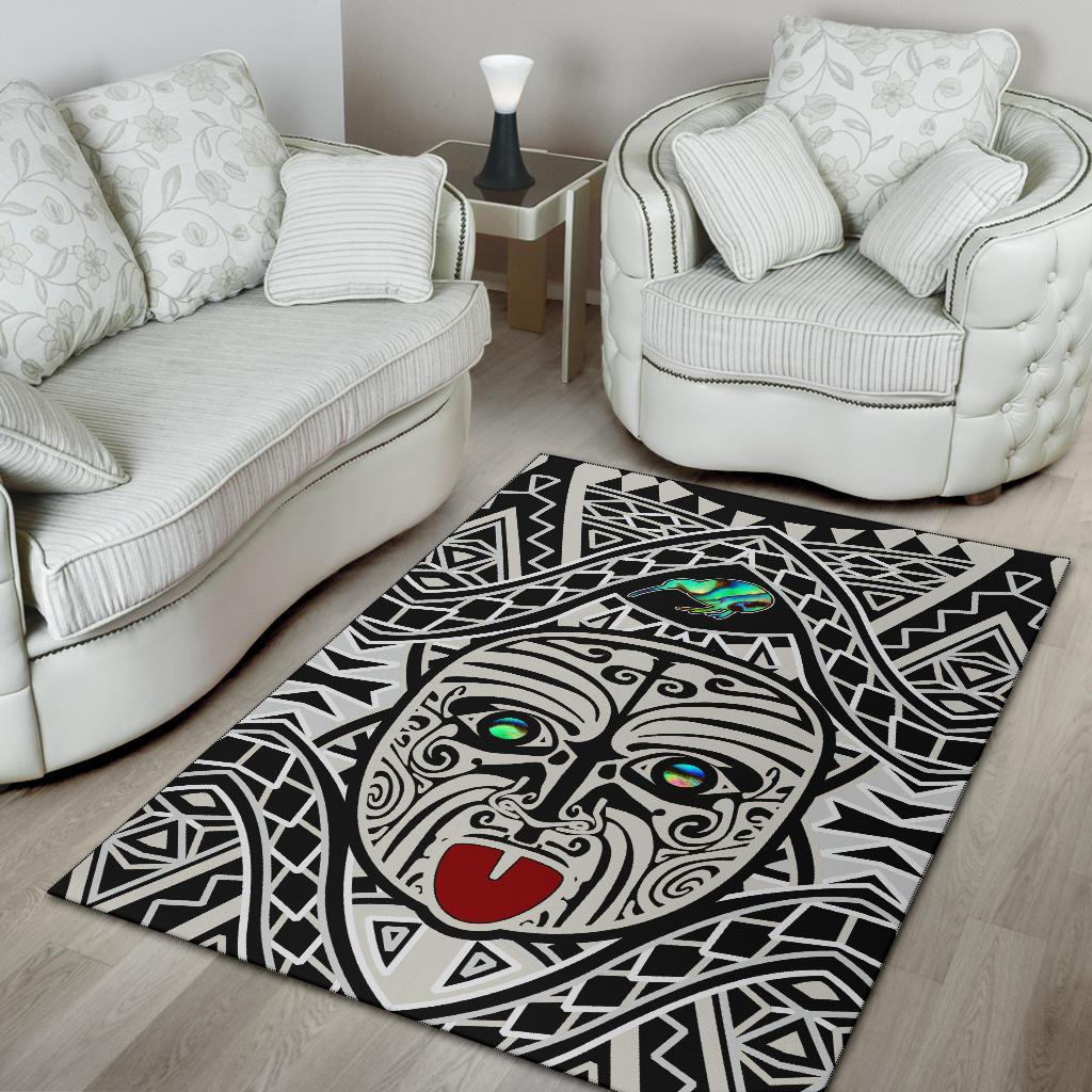 Integrity Maori Ta Moko New Zealand Area Rug Kiwi and Paua - Polynesian Pride