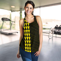 Hawaii Kakau Polynesian Anchor Women's Racerback Tank - Yellow - Polynesian Pride