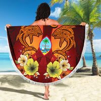Guam Custom Personalised Beach Blanket - Tribal Tuna Fish - Polynesian Pride