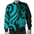 Cook Islands Men's Bomber Jacket - Turquoise Tentacle Turtle - Polynesian Pride