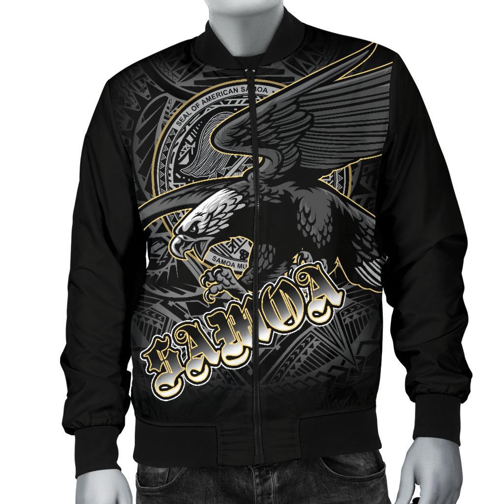 American Samoa Polynesian Eagle Custom Personalised Men's Bomber Jacket - American Samoa Seal - Polynesian Pride