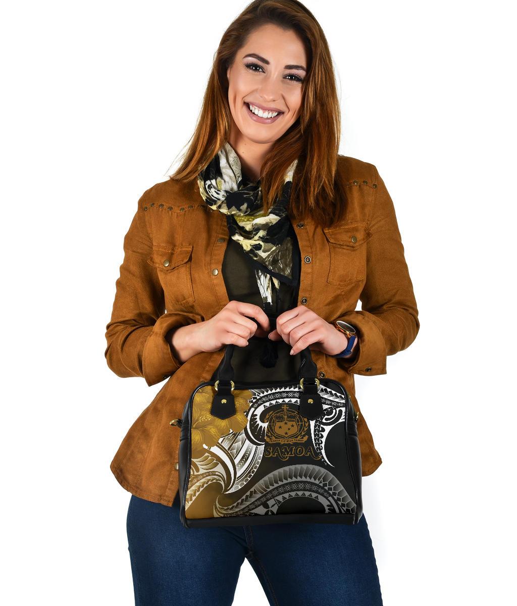 Samoa Shoulder Handbag - Samoa Seal Wave Style (Gold) - Polynesian Pride