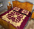 Hawaii Quilt Bed Set - Hawaiian Quilt Plumeria Medallion Burgundy - AH - Polynesian Pride