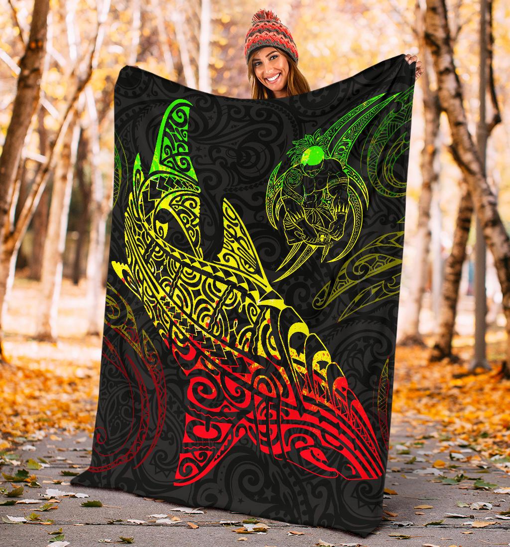 Shark Polynesian Blanket - Polynesian Tattoo Reggae - Polynesian Pride
