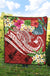 Papua New Guinea Polynesian Premium Quilt - Summer Plumeria (Red) - Polynesian Pride