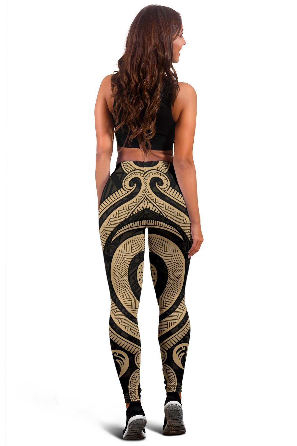 American Samoa Women's Legging - Gold Tentacle Turtle - Polynesian Pride
