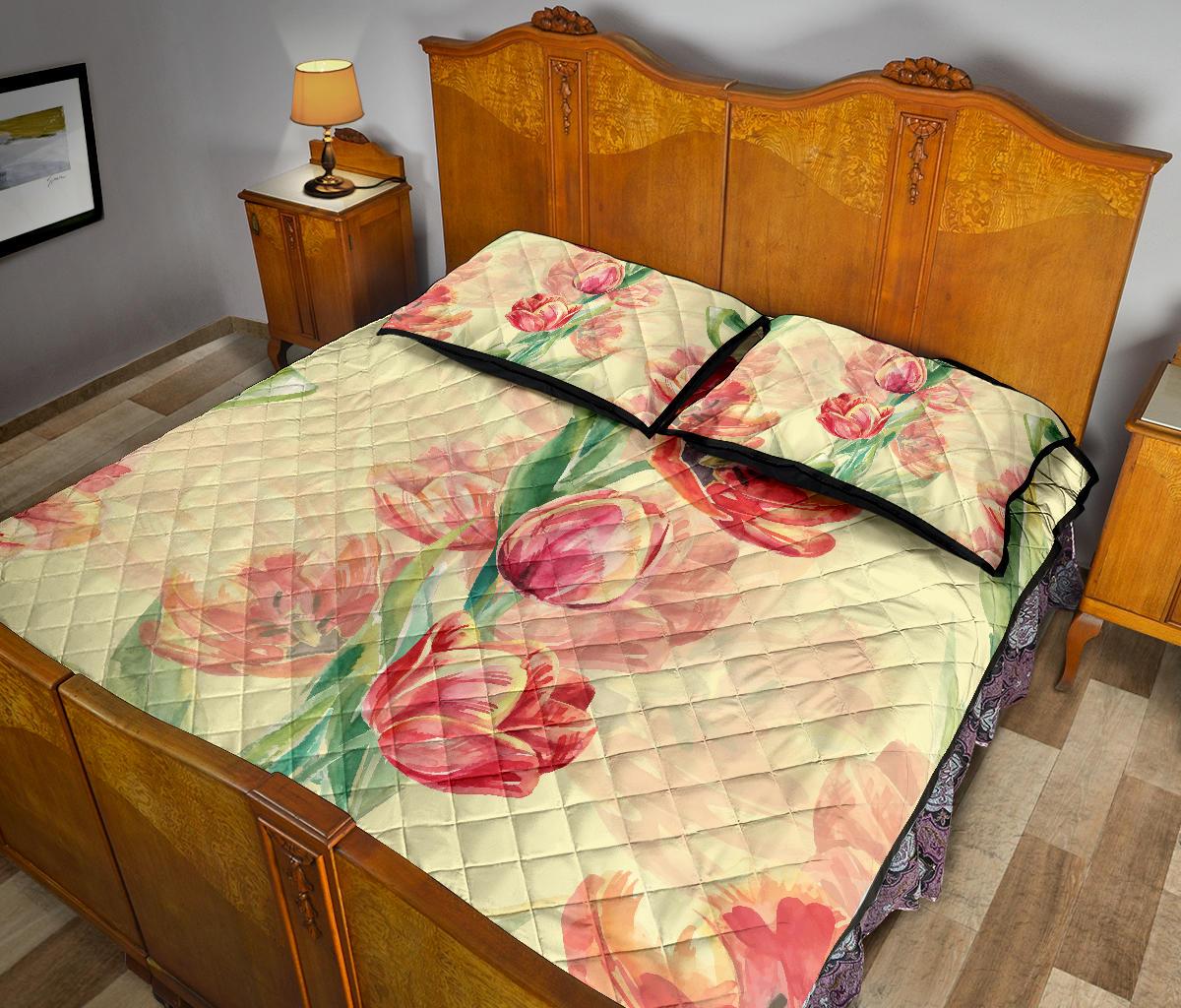 Beautiful Flower Quilt Bed Set - Polynesian Pride
