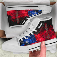 Samoa Polynesian Custom Personalised High Top Shoes - Smoking Style - Polynesian Pride