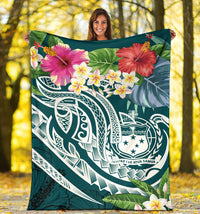 Samoa Polynesian Premium Blanket - Summer Plumeria - Polynesian Pride