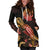 Tahiti Polynesian Hoodie Dress - Turtle With Blooming Hibiscus Gold - Polynesian Pride