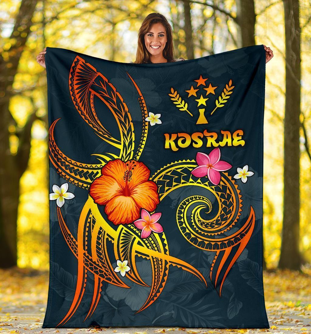 Kosrae Polynesian Premium Blanket - Legend of Kosrae (Blue) - Polynesian Pride