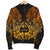 Guam Polynesian Men Bomber Jacket - Gold Turtle Homeland GOLD - Polynesian Pride