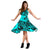 Polynesian Midi Dress - Cyan Turtle - Polynesian Pride