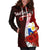 Philippines Polynesian Hoodie Dress - Coat Of Arm With Hibiscus - Polynesian Pride