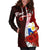 Philippines Polynesian Custom Personalised Hoodie Dress - Coat Of Arm With Hibiscus - Polynesian Pride