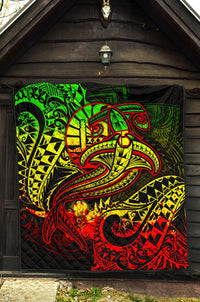 Tahiti Premium Quilt - Reggae Shark Polynesian Tattoo - Polynesian Pride