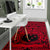 Samoa Area Rug, Samoa Coat Of Arm - Polynesian Tattoo (Red) - Polynesian Pride