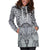 Polynesian Women's Hoodie Dress - Polynesian Black White - Polynesian Pride