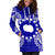 Cook Islands Polynesian Hoodie Dress Map Blue - Polynesian Pride