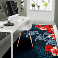 Hibiscus And Turtle Skillful Area Rug AH - Polynesian Pride
