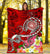 American Samoa Polynesian Premium Blanket - Turtle Plumeria (Red) - Polynesian Pride