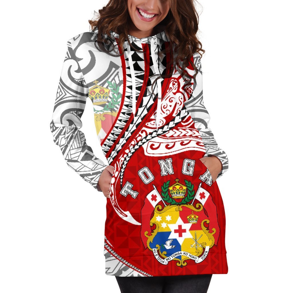 Tonga Women's Hoodie Dress Kanaloa Tatau Gen TO - Polynesian Pride