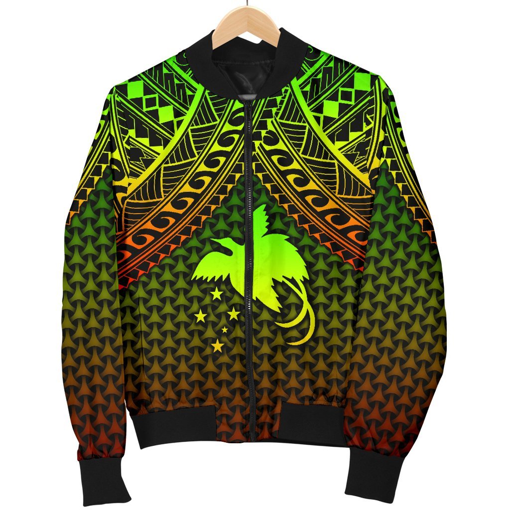 Polynesian Papua New Guinea Men's Bomber Jacket - Reggae Vintage Polynesian Patterns - Polynesian Pride