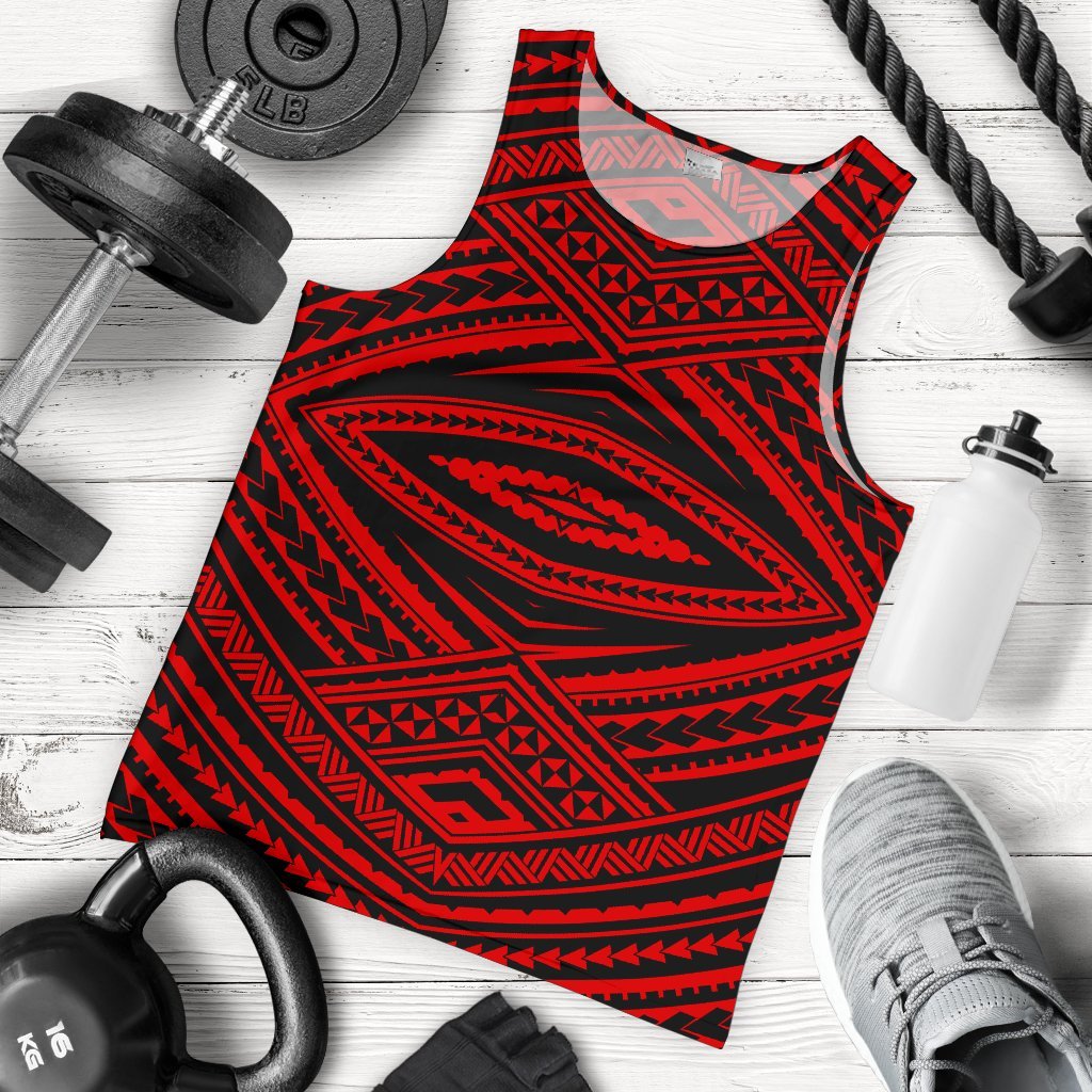 Polynesian Tatau Red Hawaii Men's Tank Top - Polynesian Pride
