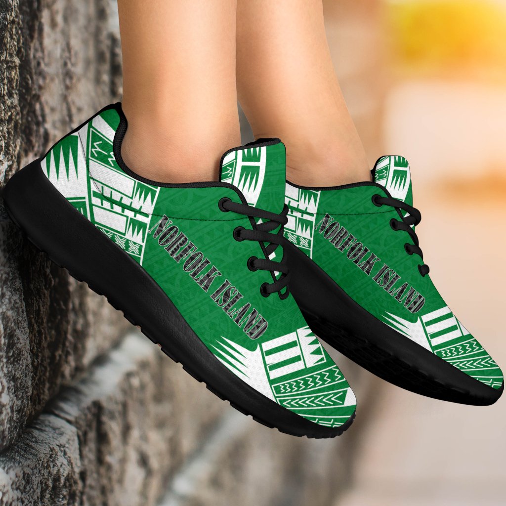 Norfolk Island Sport Sneakers - Polynesian Tattoo Flag - Polynesian Pride